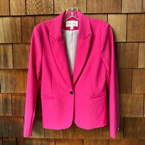 Haver & Blair Vibrant Pink Modern One Button Blazer in Women's Medium